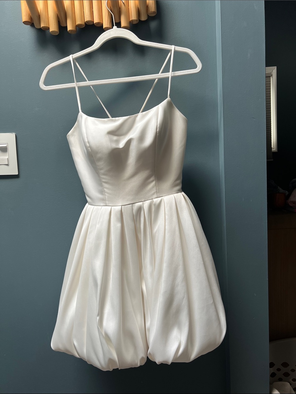 Bridal Mini Dress Bubble Hem